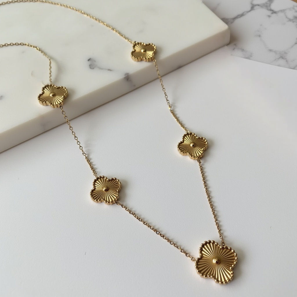 Emira Clover 18K Necklace